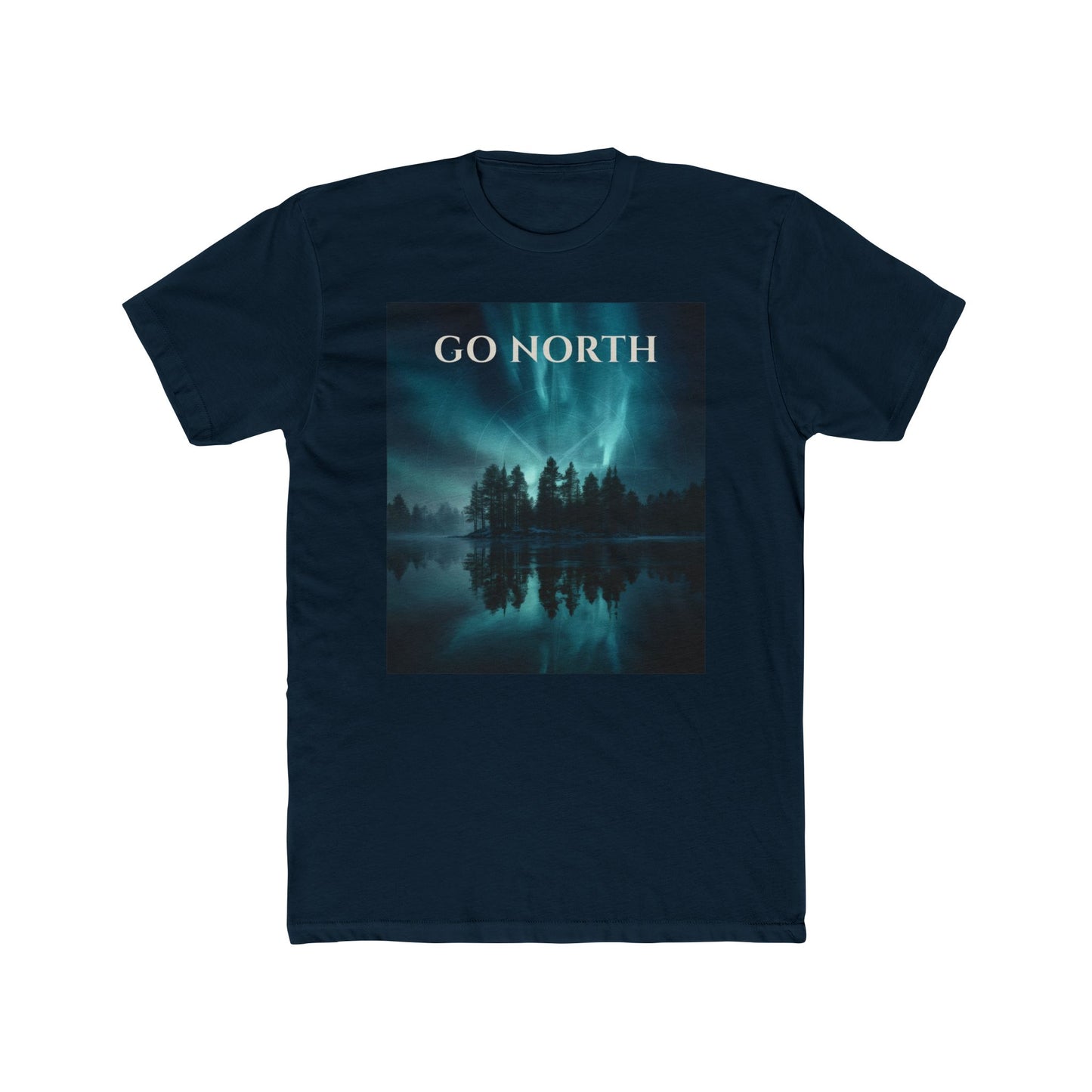 Aurora Horizon T-Shirt – Go North Northern Lights Pine Forest Tee