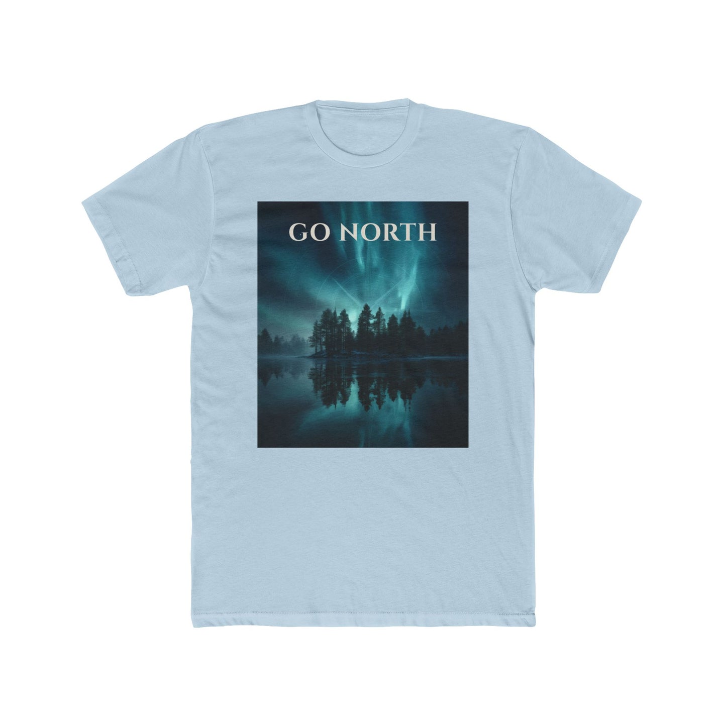 Aurora Horizon T-Shirt – Go North Northern Lights Pine Forest Tee