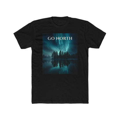 Aurora Horizon T-Shirt – Go North Northern Lights Pine Forest Tee