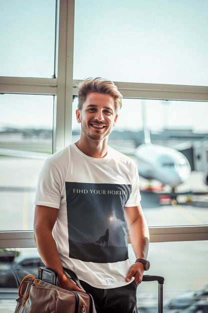 Wolf & Polaris T-Shirt – Find Your North Night Sky Milky Way Tee